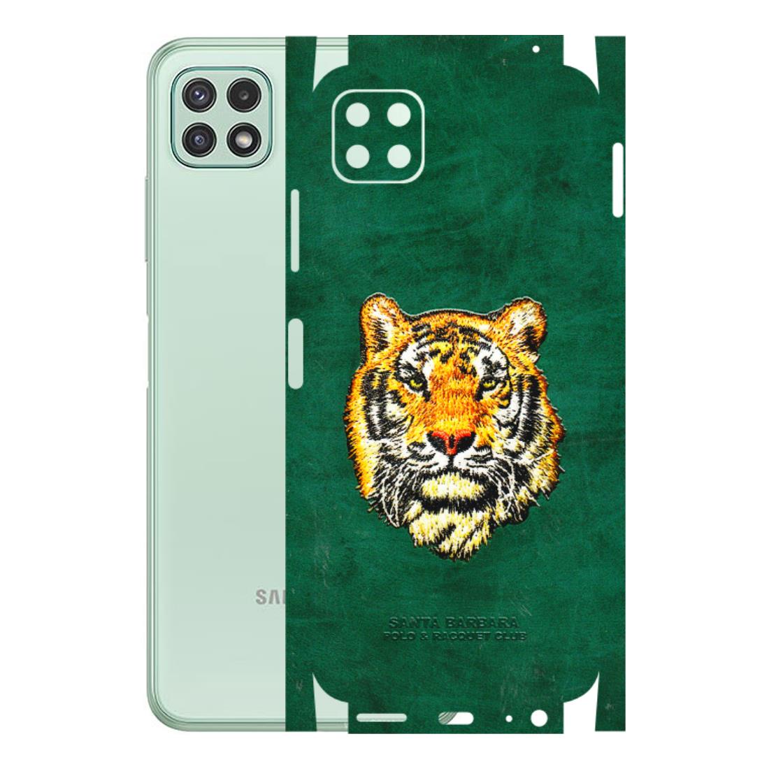 Samsung A/S Series Phone Skins (All Models) - Leather Feel Tiger - 3D Embossed Finish (L-111) Samsung Galaxy A22 (5G)