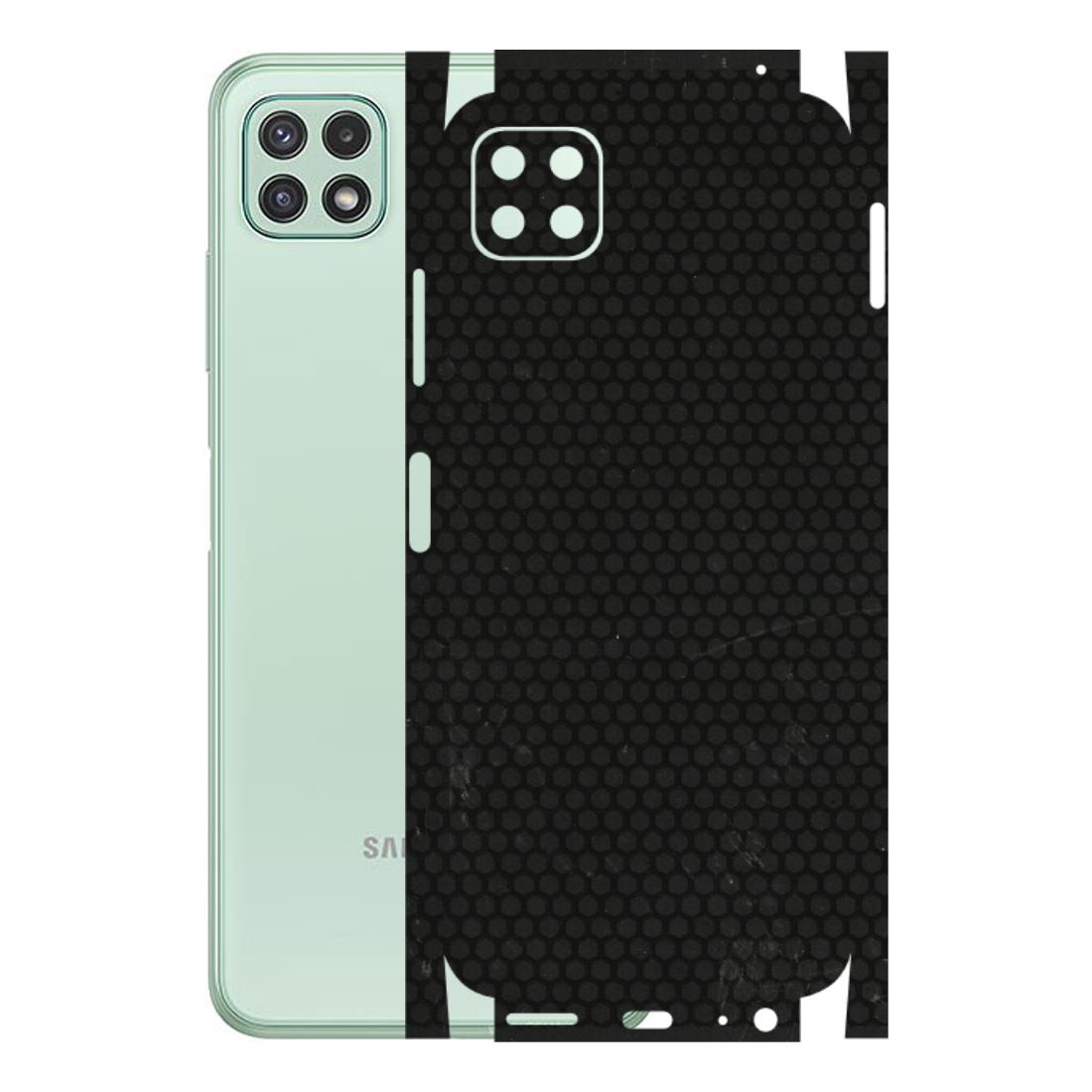 Samsung A/S Series Phone Skins (All Models) - Black honeycomb - 3D Embossed Finish (L-114) Samsung Galaxy A22 (5G)