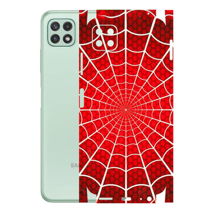 Samsung A/S Series Phone Skins (All Models) - Classic Spidey Web - 3D Embossed Finish (L-115) Samsung Galaxy A22 (5G)