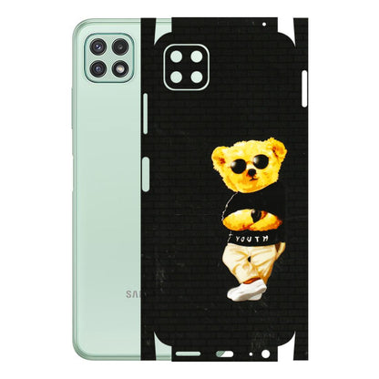 Samsung A/S Series Phone Skins (All Models) - Classy Teddy Bear - 3D Embossed Finish (L-116) Samsung Galaxy A22 (5G)