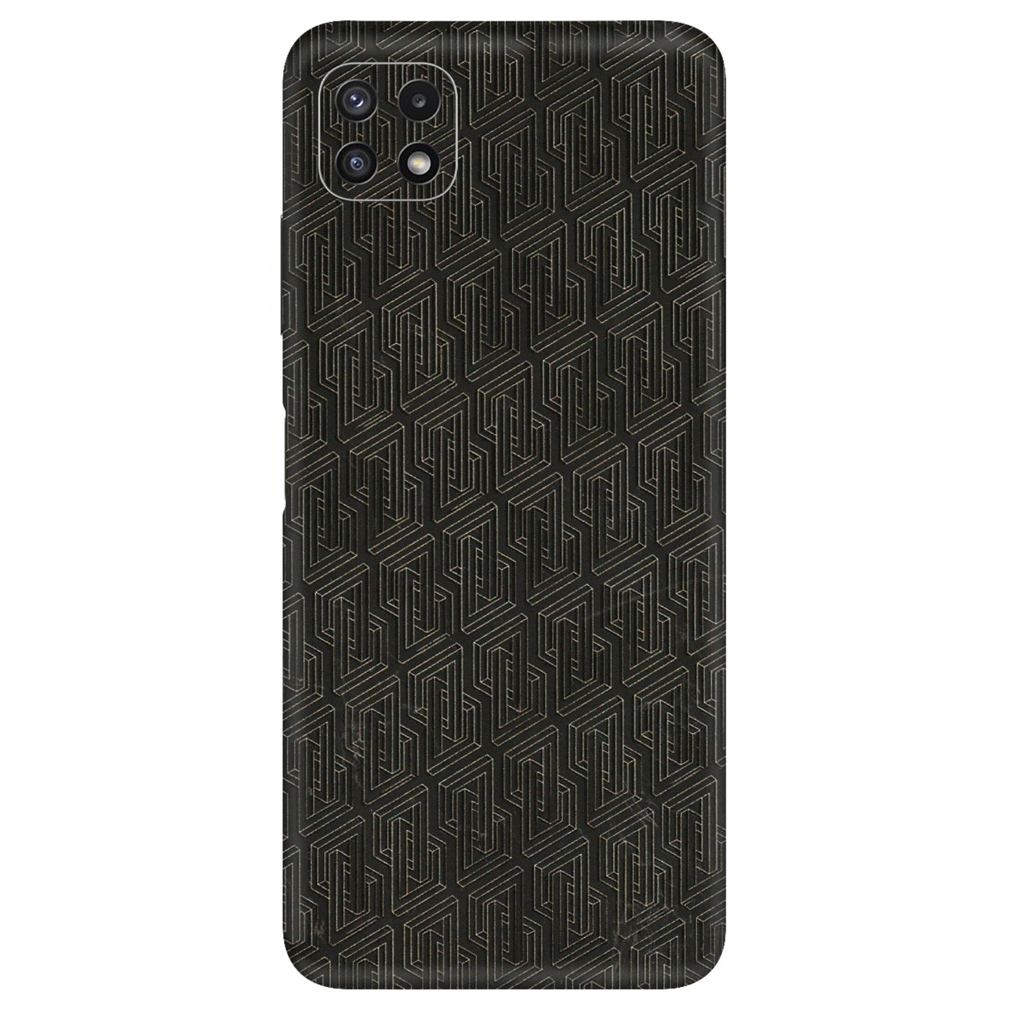 Samsung A/S Series Phone Skins (All Models) - Black Abstract Pattern - 3D Embossed Finish (L-117) Samsung Galaxy A22 (5G)