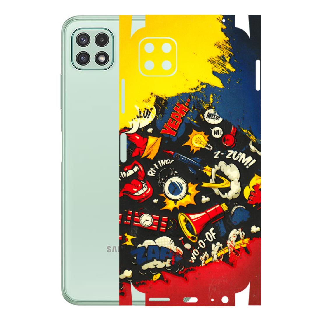 Samsung A/S Series Phone Skins (All Models) - Pacific Doodle Art - 3D Embossed Finish (L-120) Samsung Galaxy A22 (5G)
