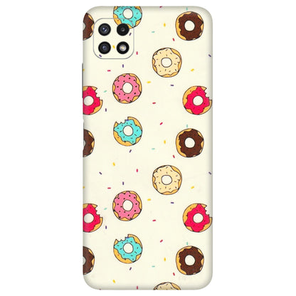 Samsung A/S Series Phone Skins (All Models) - Mini Donuts Doodle Art - 3D Embossed Finish (L-122) Samsung Galaxy A22 (5G)
