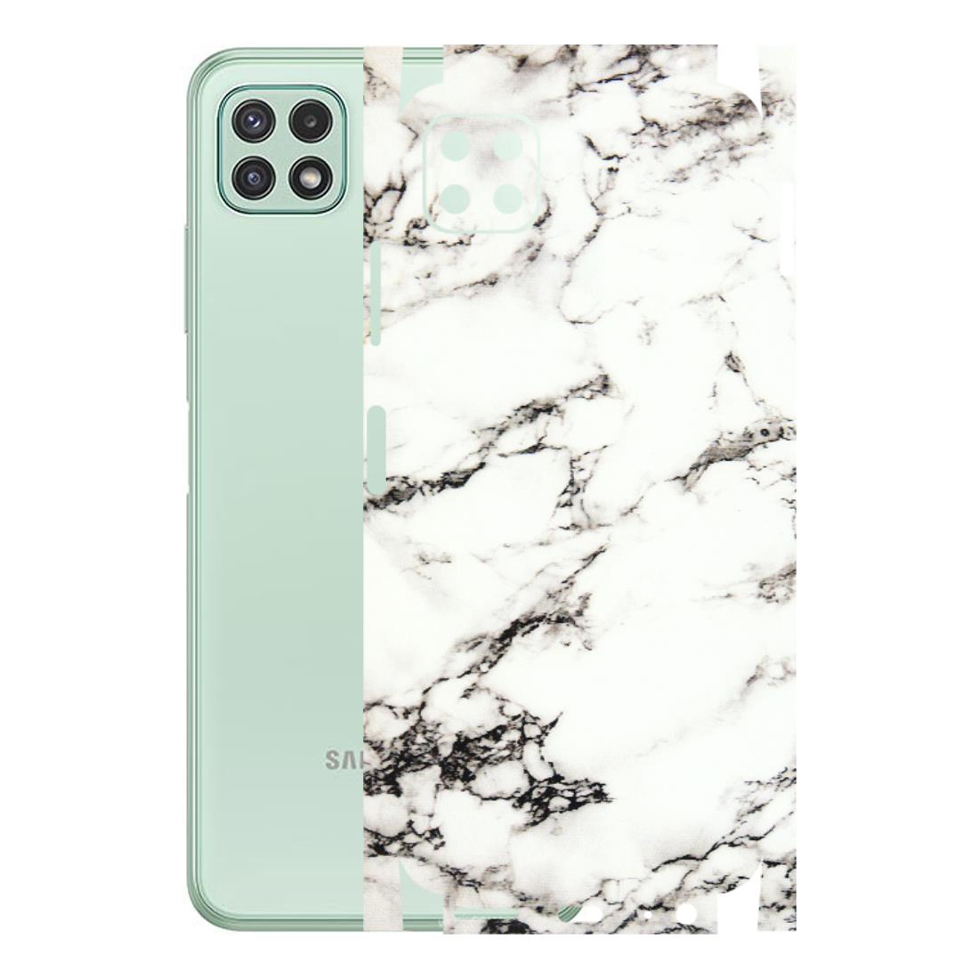 Samsung A/S Series Phone Skins (All Models) - Black and White Marble Texture - 3D Embossed Finish (L-124) Samsung Galaxy A22 (5G)