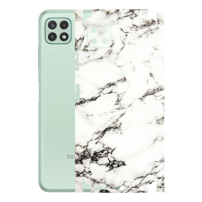 Samsung A/S Series Phone Skins (All Models) - Black and White Marble Texture - 3D Embossed Finish (L-124) Samsung Galaxy A22 (5G)