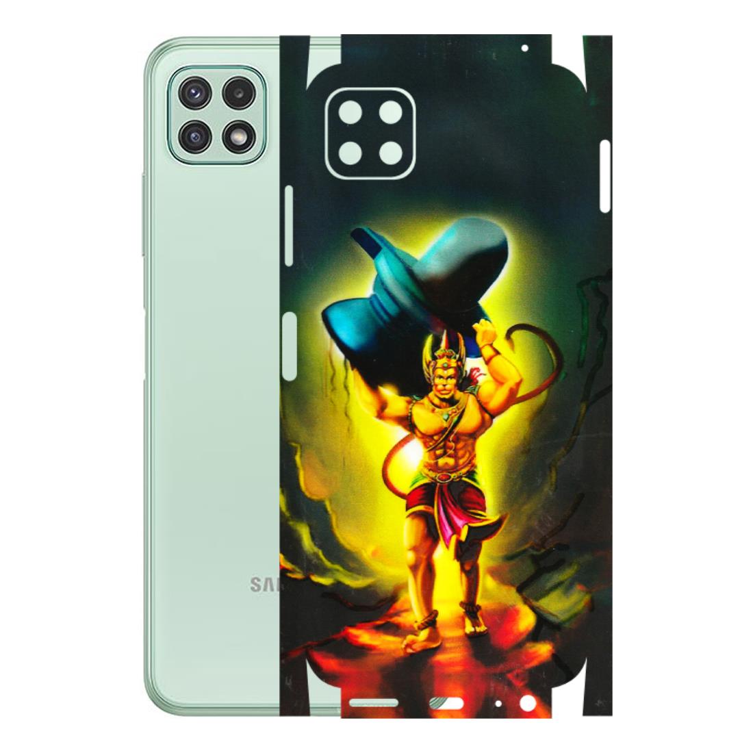 Samsung A/S Series Phone Skins (All Models) - Hanuman Ji - 3D Embossed Finish (L-128) Samsung Galaxy A22 (5G)