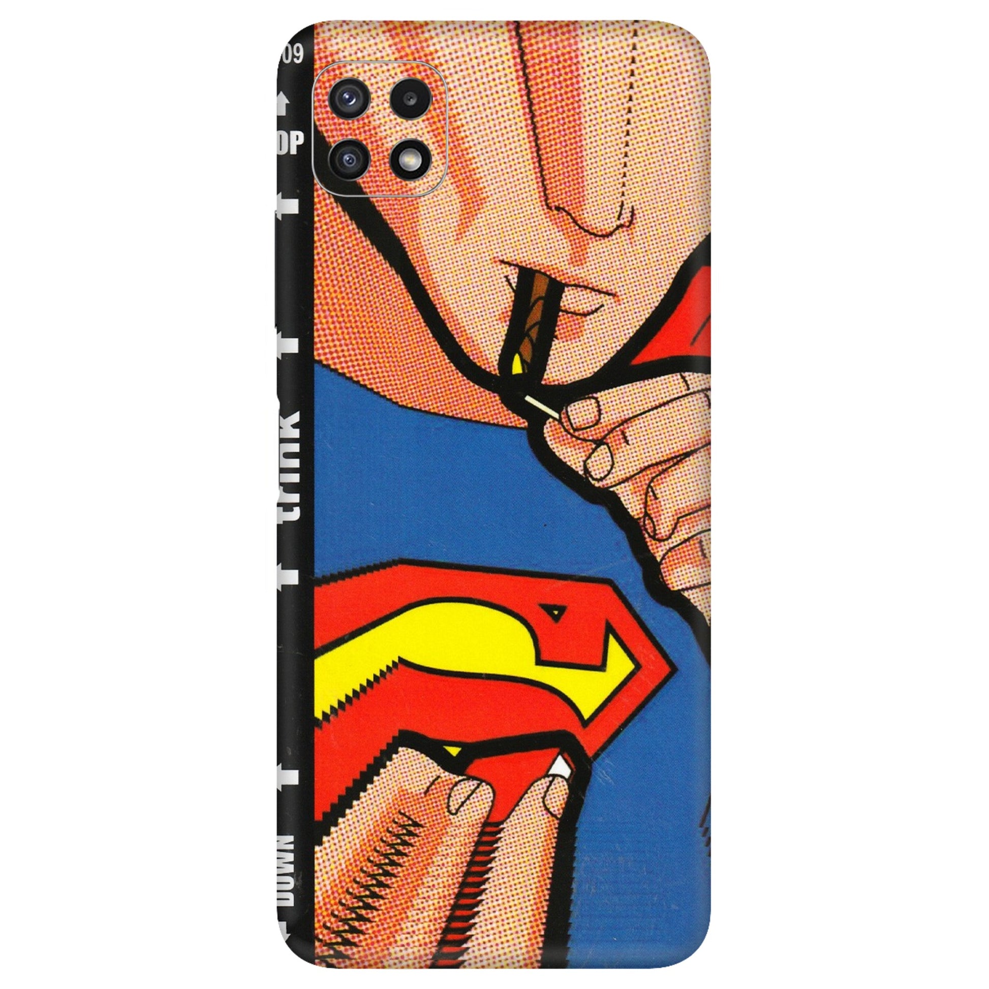Samsung A/S Series Phone Skins (All Models) - Superman Sutta - 3D Embossed Finish (L-130) Samsung Galaxy A22 (5G)