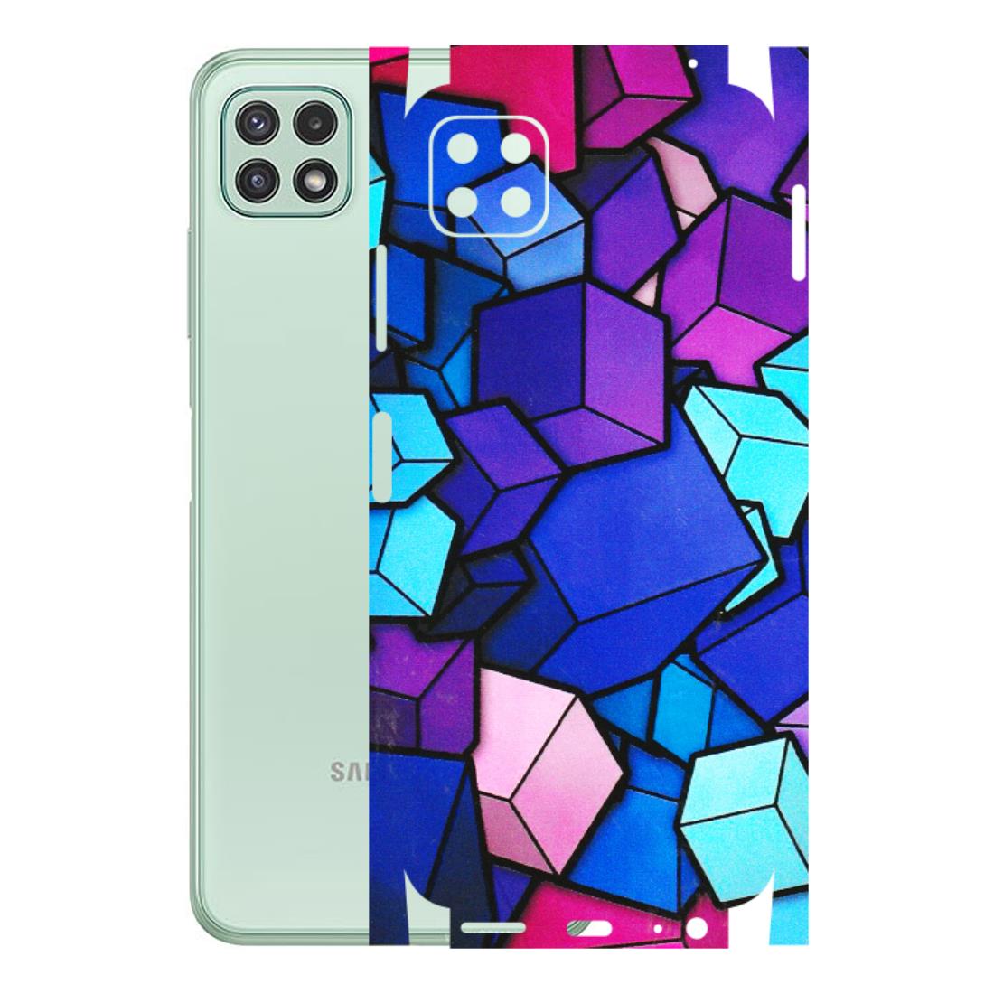 Samsung A/S Series Phone Skins (All Models) - Cube Doodle - 3D Embossed Finish (L-141) Samsung Galaxy A22 (5G)