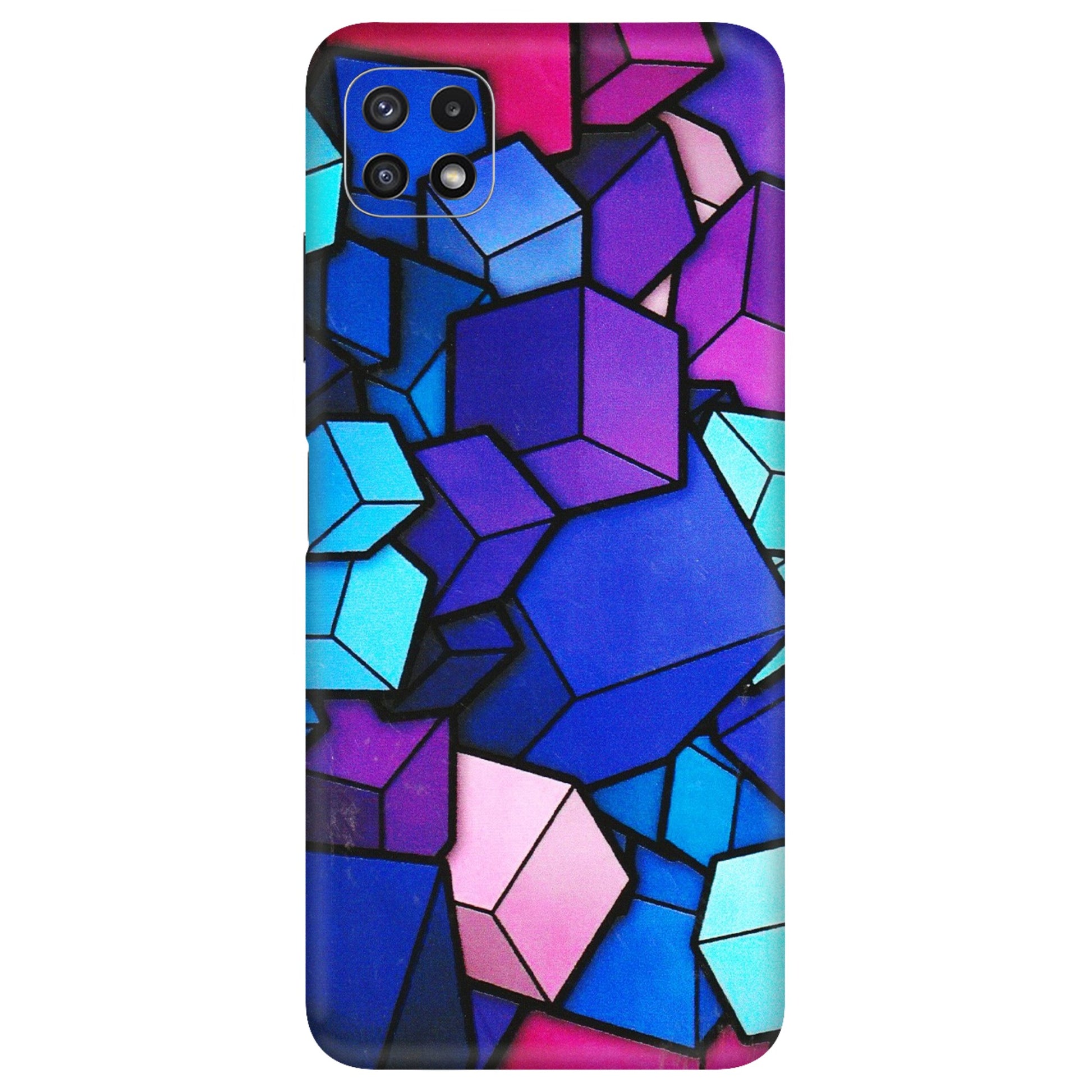 Samsung A/S Series Phone Skins (All Models) - Cube Doodle - 3D Embossed Finish (L-141) Samsung Galaxy A22 (5G)