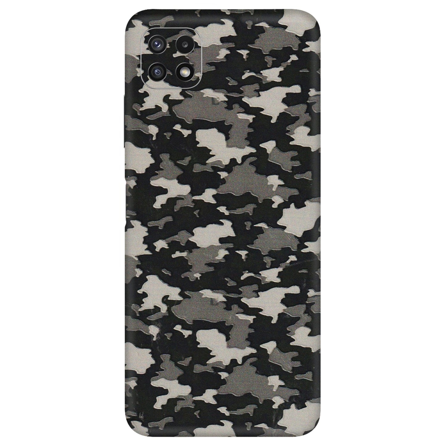 Samsung A/S Series Phone Skins (All Models) - Black/Grey Camoflaunge - 3D Embossed Finish (L-142) Samsung Galaxy A22 (5G)