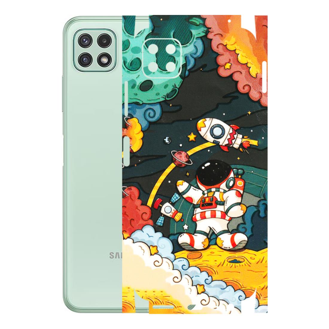 Samsung A/S Series Phone Skins (All Models) - Astronauts & Spaceship - 3D Embossed Finish (L-145) Samsung Galaxy A22 (5G)