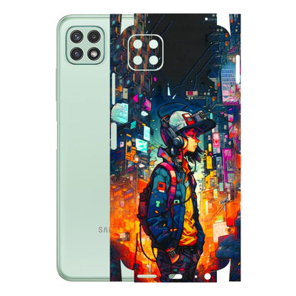 Samsung A/S Series Phone Skins (All Models) - Street Anime Guy - 3D Embossed Finish (L-158) Samsung Galaxy A22 (5G)