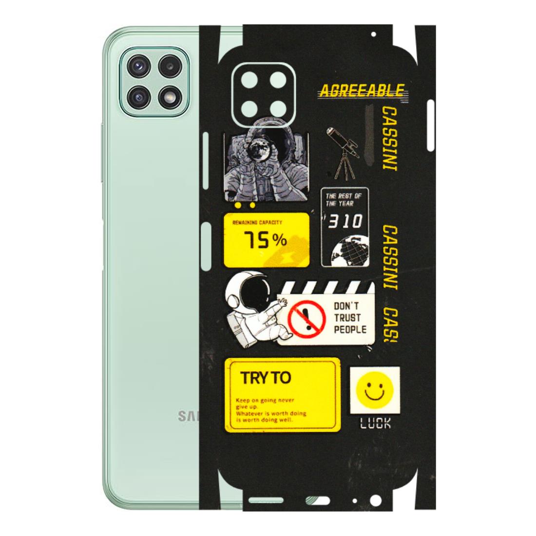 Samsung A/S Series Phone Skins (All Models) - Black Cassini - 3D Embossed Finish (L-161) Samsung Galaxy A22 (5G)