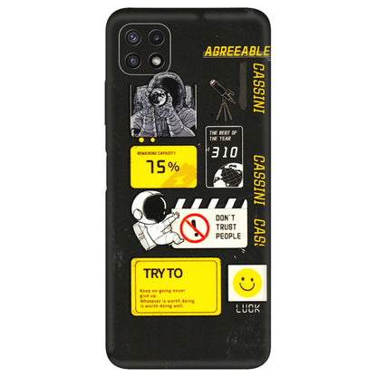 Samsung A/S Series Phone Skins (All Models) - Black Cassini - 3D Embossed Finish (L-161) Samsung Galaxy A22 (5G)