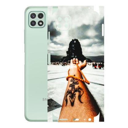 Samsung A/S Series Phone Skins (All Models) - Jai Adiyogi Mahakaal - 3D Embossed Finish (L-164) Samsung Galaxy A22 (5G)