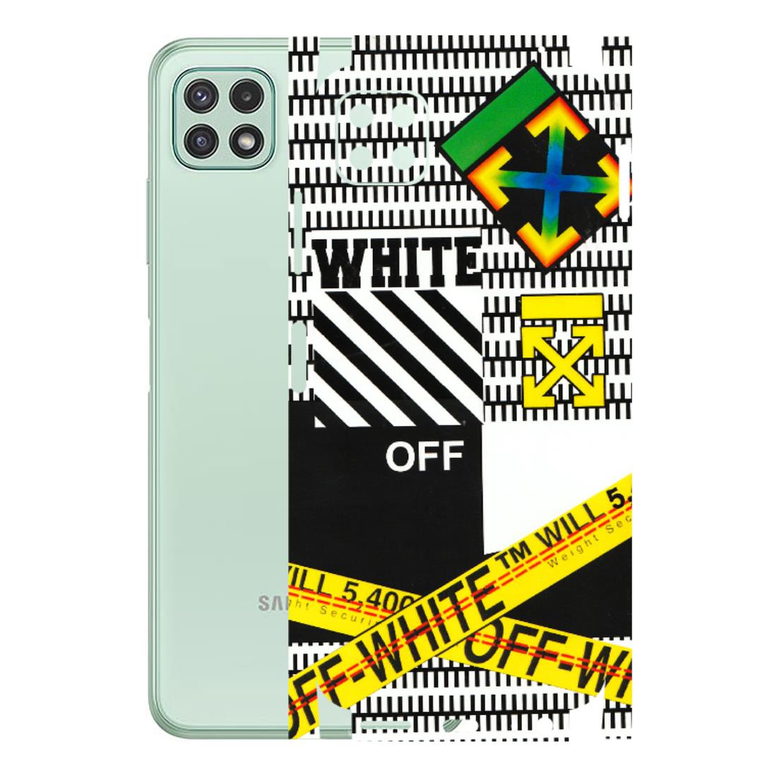 Samsung A/S Series Phone Skins (All Models) - White Off Abstract - 3D Embossed Finish (L-172) Samsung Galaxy A22 (5G)