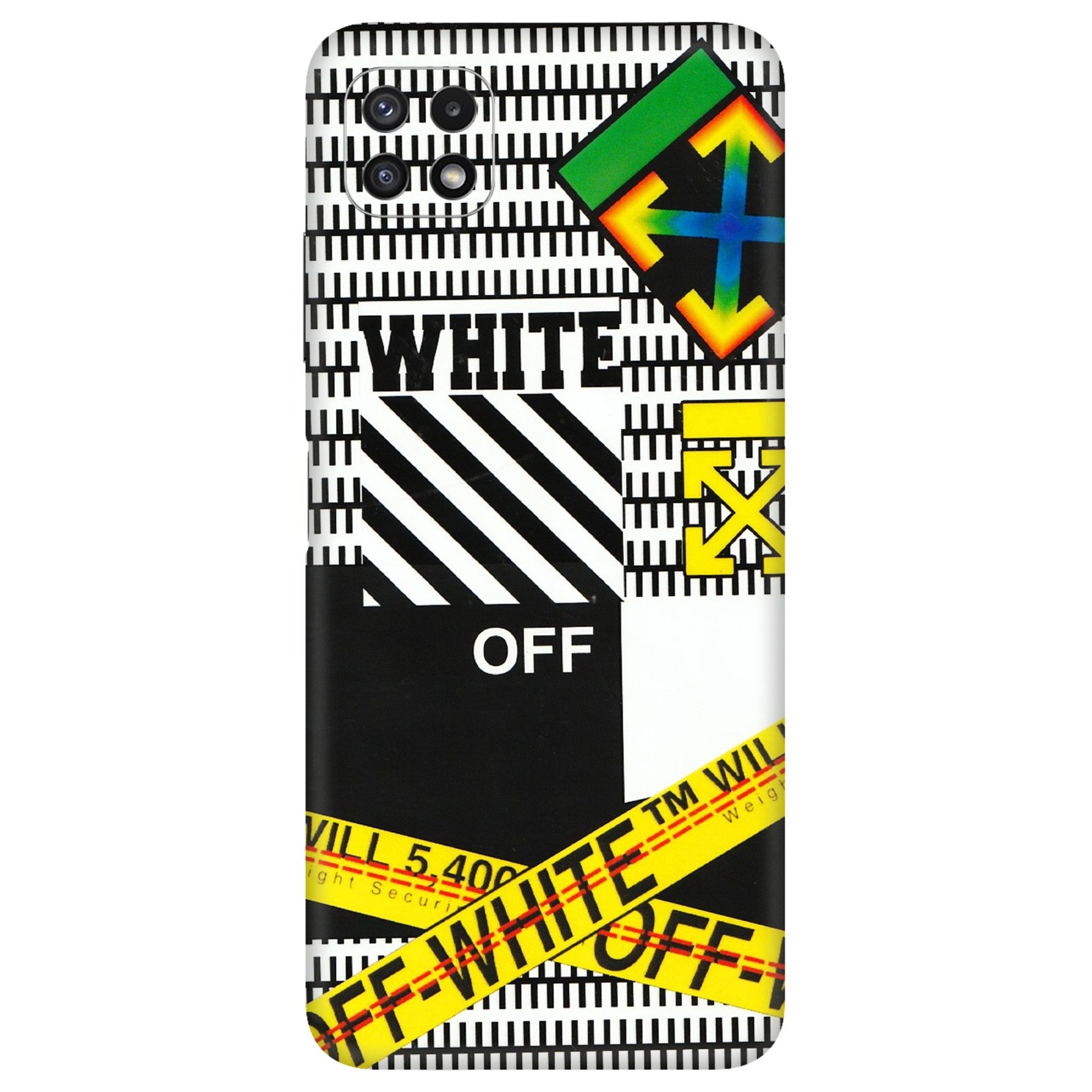Samsung A/S Series Phone Skins (All Models) - White Off Abstract - 3D Embossed Finish (L-172) Samsung Galaxy A22 (5G)