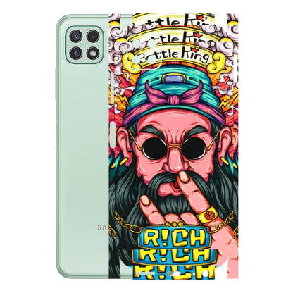 Samsung A/S Series Phone Skins (All Models) - Battle King Dude Face - 3D Embossed Finish (L-178) Samsung Galaxy A22 (5G)