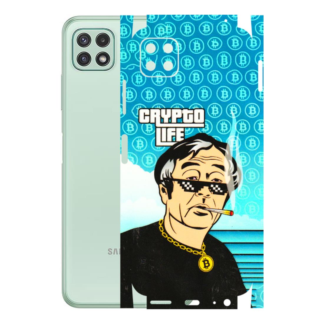 Samsung A/S Series Phone Skins (All Models) - Crypto Thug Life - 3D Embossed Finish (L-179) Samsung Galaxy A22 (5G)