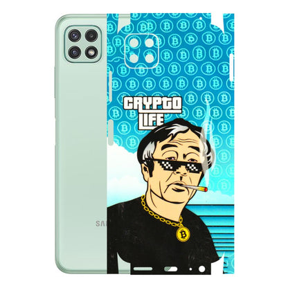 Samsung A/S Series Phone Skins (All Models) - Crypto Thug Life - 3D Embossed Finish (L-179) Samsung Galaxy A22 (5G)