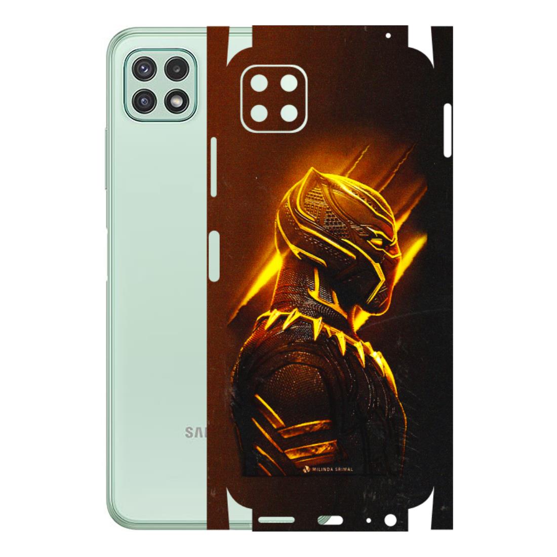 Samsung A/S Series Phone Skins (All Models) - Gold Black Panther - 3D Embossed Finish (L-181) Samsung Galaxy A22 (5G)