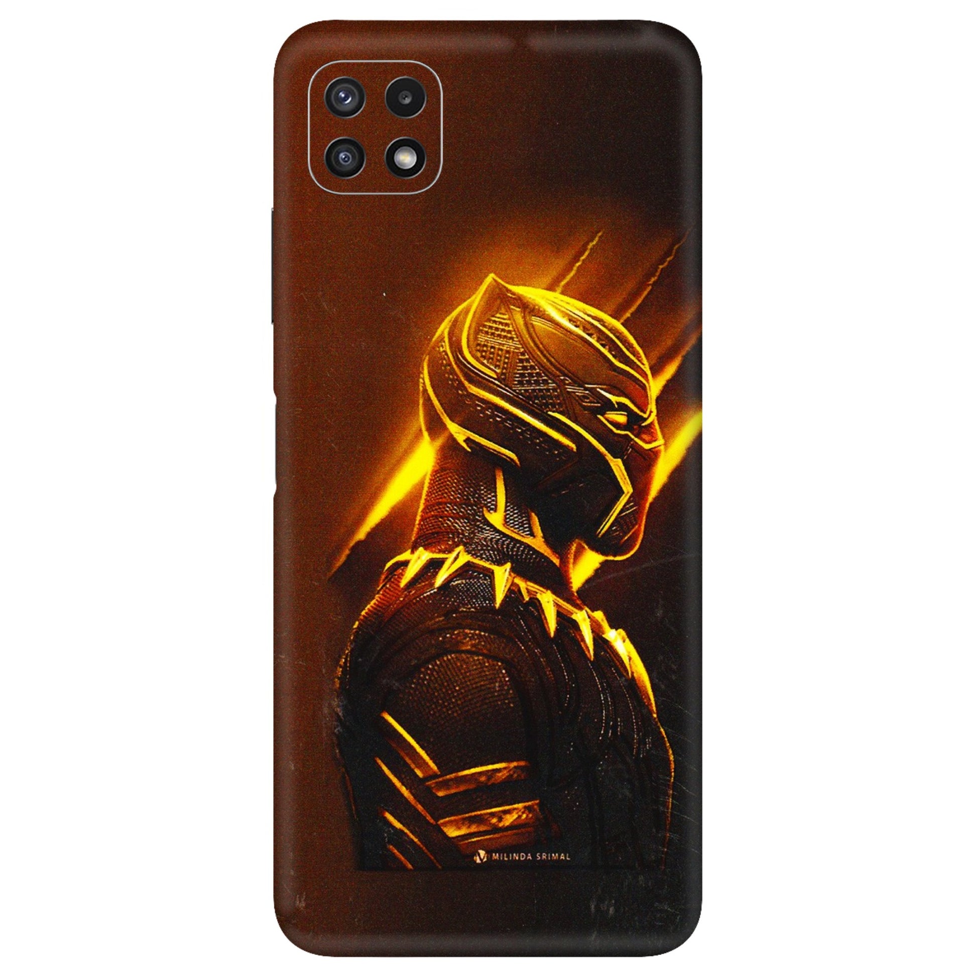 Samsung A/S Series Phone Skins (All Models) - Gold Black Panther - 3D Embossed Finish (L-181) Samsung Galaxy A22 (5G)