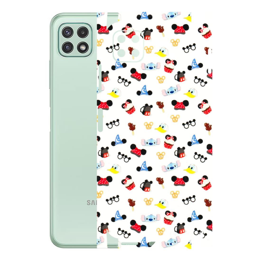 Samsung A/S Series Phone Skins (All Models) - Minnie Mouse & Donald Doodles s - 3D Embossed Finish (L-194) Samsung Galaxy A22 (5G)