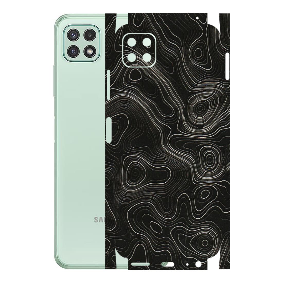 Samsung A/S Series Phone Skins (All Models) - Black Swirl - 3D Embossed Finish (L-196) Samsung Galaxy A22 (5G)