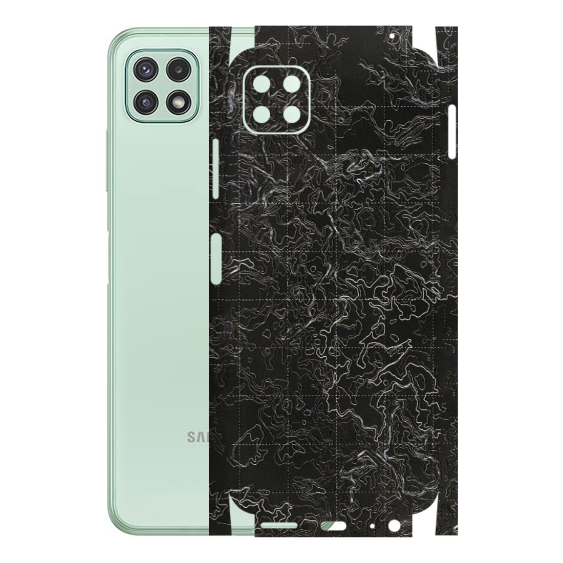 Samsung A/S Series Phone Skins (All Models) - Black map Texture - 3D Embossed Finish (L-201) Samsung Galaxy A22 (5G)