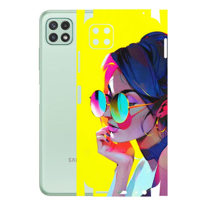 Samsung A/S Series Phone Skins (All Models) - Bold Stylish Girl - 3D Embossed Finish (L-222) Samsung Galaxy A22 (5G)