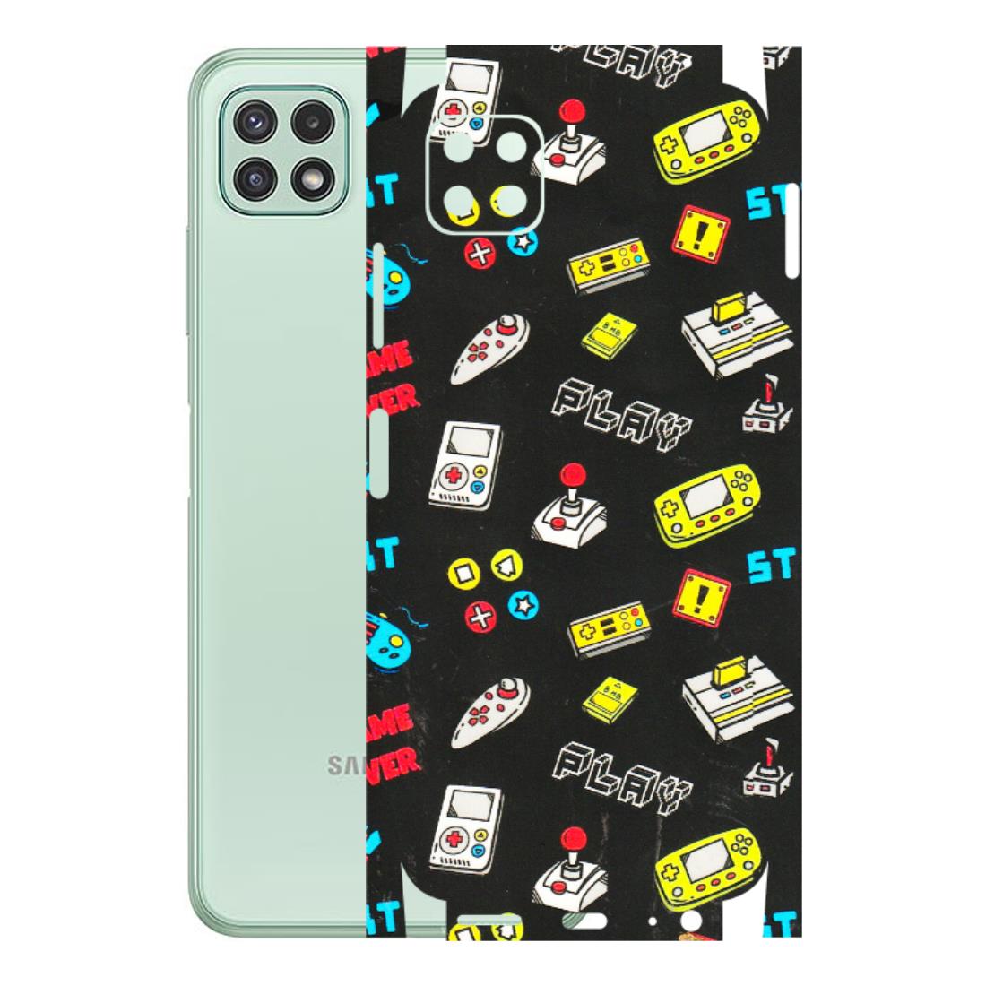 Samsung A/S Series Phone Skins (All Models) - Gaming Doodles - 3D Embossed Finish (L-224) Samsung Galaxy A22 (5G)
