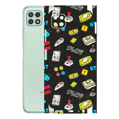 Samsung A/S Series Phone Skins (All Models) - Gaming Doodles - 3D Embossed Finish (L-224) Samsung Galaxy A22 (5G)