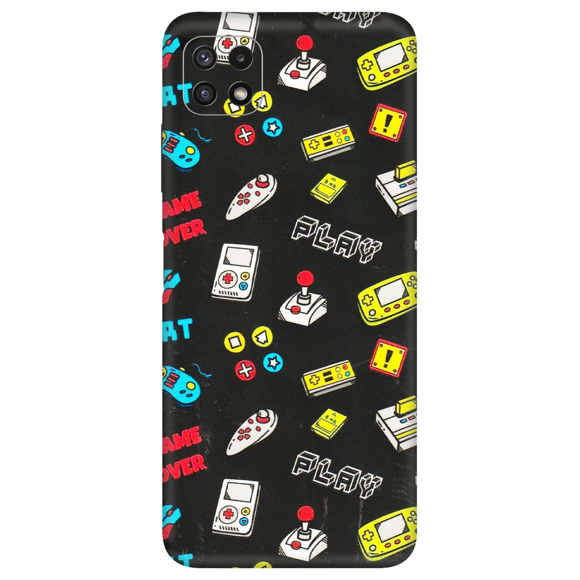Samsung A/S Series Phone Skins (All Models) - Gaming Doodles - 3D Embossed Finish (L-224) Samsung Galaxy A22 (5G)