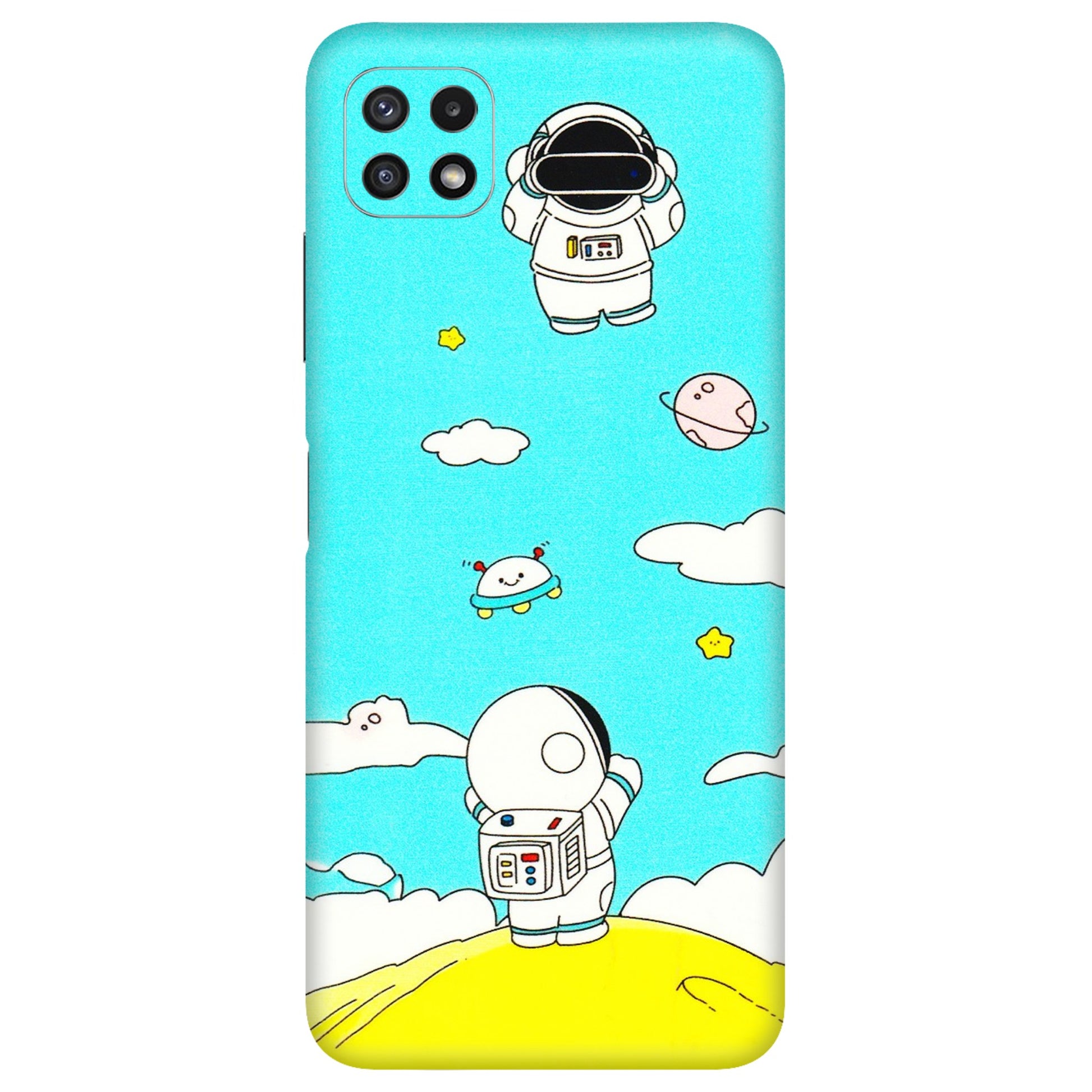 Samsung A/S Series Phone Skins (All Models) - Blue Skies Astro Float - 3D Embossed Finish (L-230) Samsung Galaxy A22 (5G)