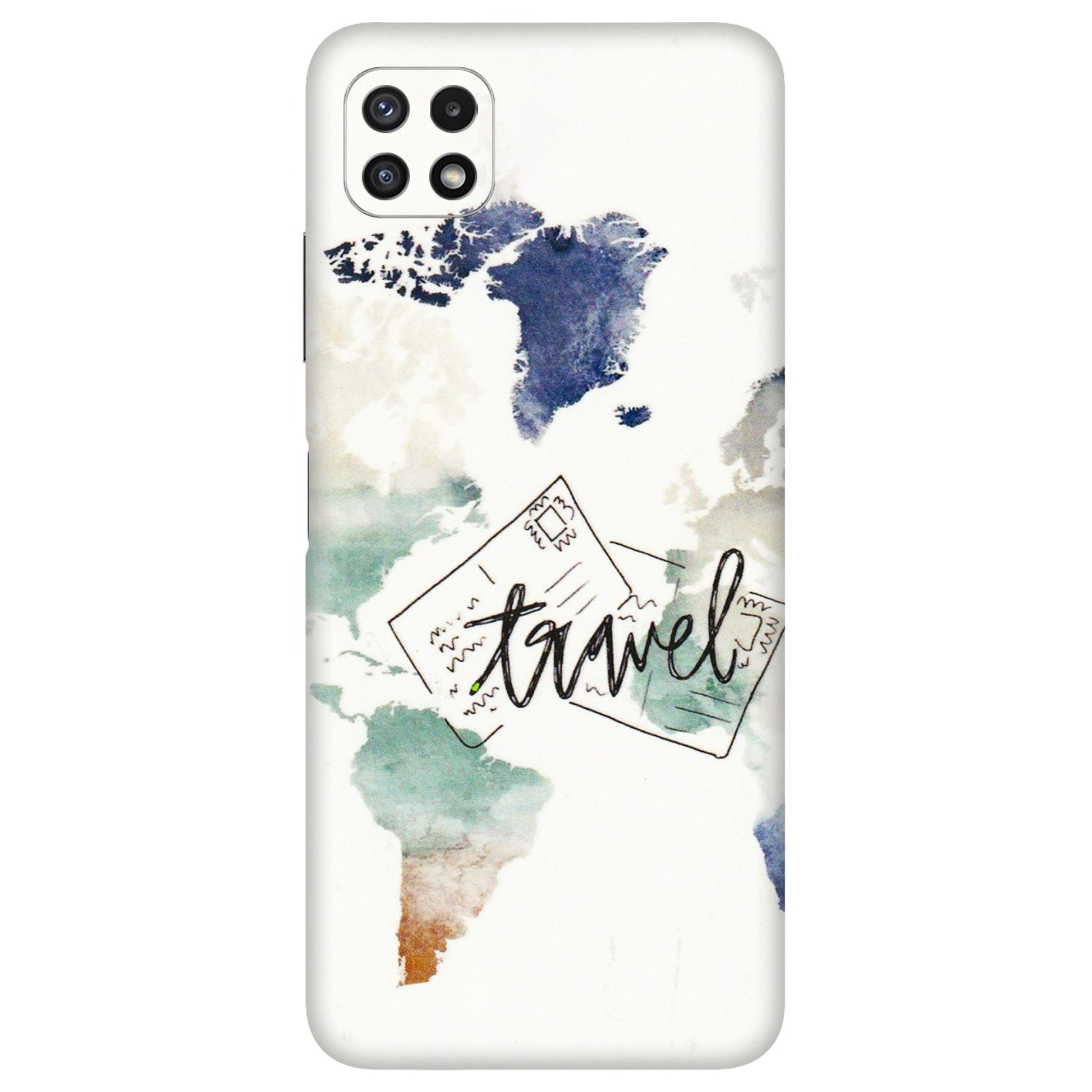 Samsung A/S Series Phone Skins (All Models) - Travel The World - 3D Embossed Finish (L-232) Samsung Galaxy A22 (5G)