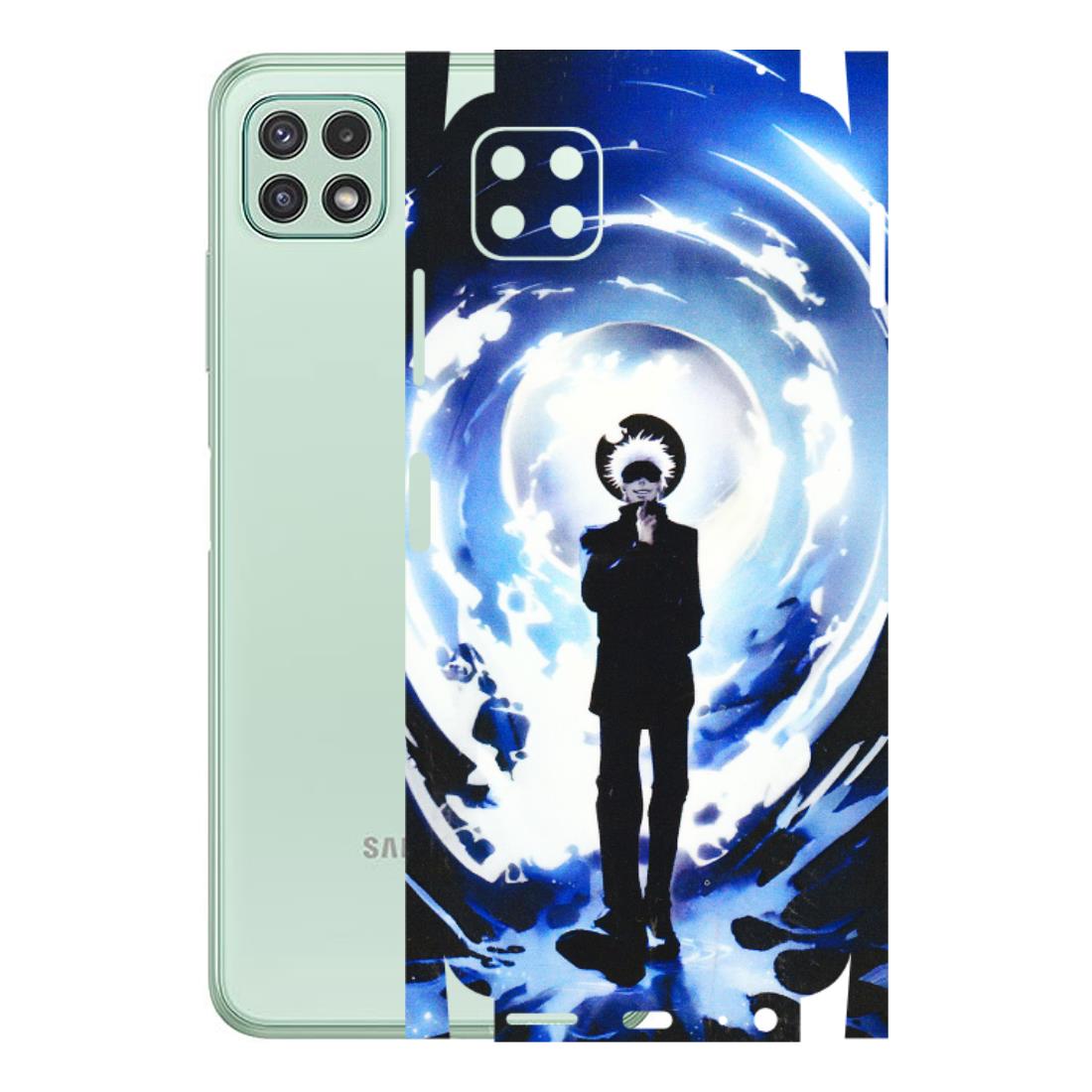 Samsung A/S Series Phone Skins (All Models) - Satoru Gojo Dark Blue - 3D Embossed Finish (L-235) Samsung Galaxy A22 (5G)