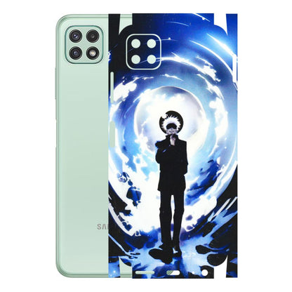Samsung A/S Series Phone Skins (All Models) - Satoru Gojo Dark Blue - 3D Embossed Finish (L-235) Samsung Galaxy A22 (5G)