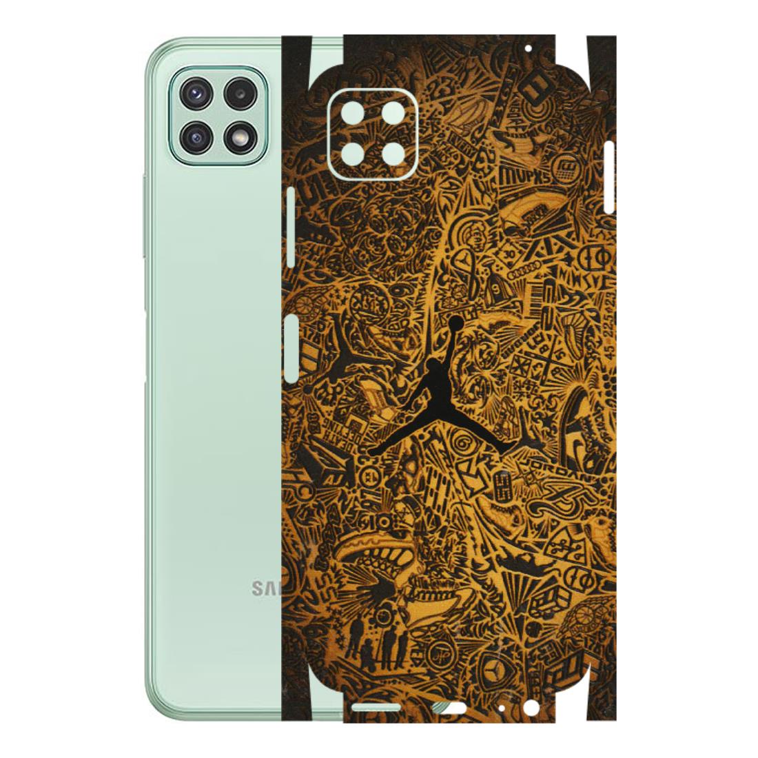 Samsung A/S Series Phone Skins (All Models) - Premium Gold Basketball Player - 3D Embossed Finish (L-236) Samsung Galaxy A22 (5G)