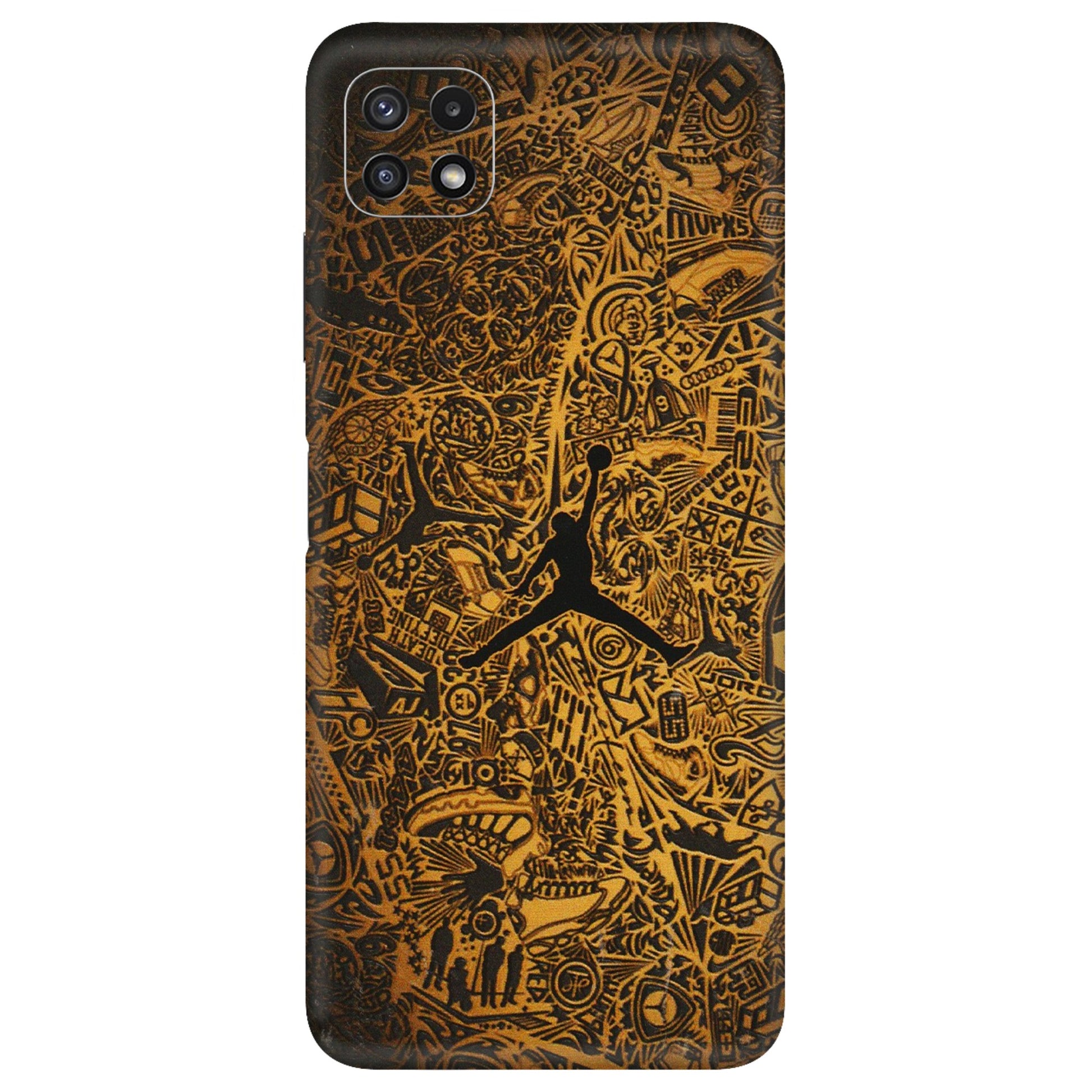 Samsung A/S Series Phone Skins (All Models) - Premium Gold Basketball Player - 3D Embossed Finish (L-236) Samsung Galaxy A22 (5G)