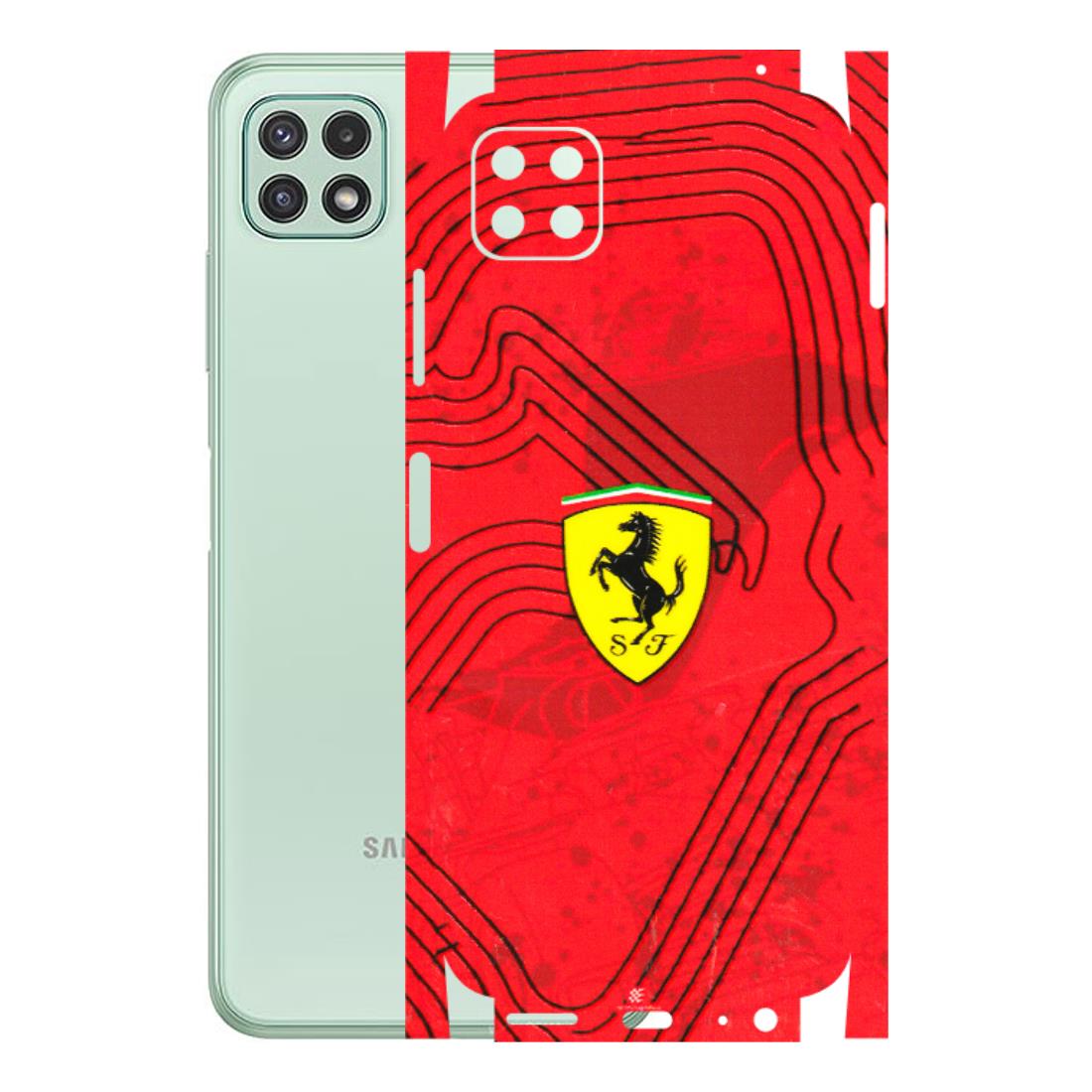 Samsung A/S Series Phone Skins (All Models) - Red Ferrari Logo Stylish - 3D Embossed Finish (L-238) Samsung Galaxy A22 (5G)