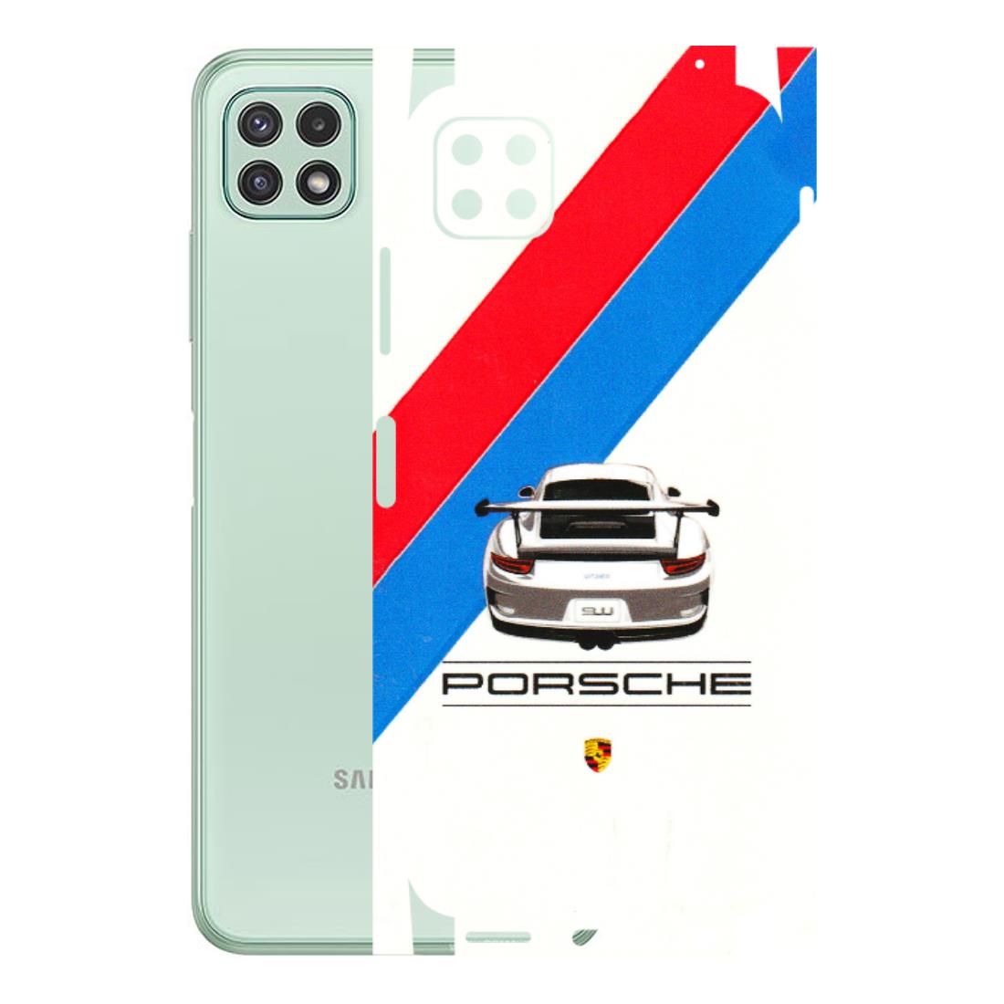 Samsung A/S Series Phone Skins (All Models) - Porche Car Sober Logo - 3D Embossed Finish (L-248) Samsung Galaxy A22 (5G)