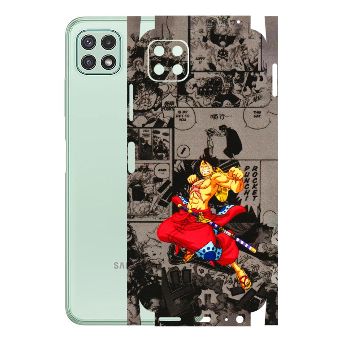 Samsung A/S Series Phone Skins (All Models) - One Piece Rocket Punch Manga - 3D Embossed Finish (L-25) Samsung Galaxy A22 (5G)