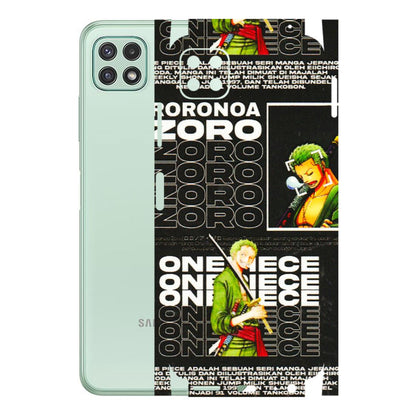 Samsung A/S Series Phone Skins (All Models) - One Piece Zoro - 3D Embossed Finish (L-250) Samsung Galaxy A22 (5G)