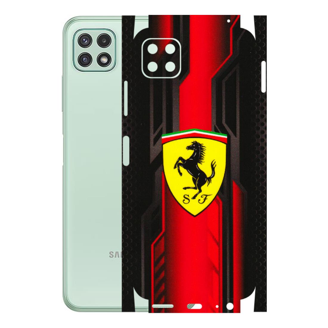 Samsung A/S Series Phone Skins (All Models) - Black Ferrari Logo - 3D Embossed Finish (L-253) Samsung Galaxy A22 (5G)