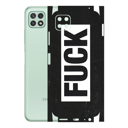 Samsung A/S Series Phone Skins (All Models) - The F Word - 3D Embossed Finish (L-255) Samsung Galaxy A22 (5G)