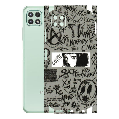 Samsung A/S Series Phone Skins (All Models) - Never Have Love Anime - 3D Embossed Finish (L-260) Samsung Galaxy A22 (5G)