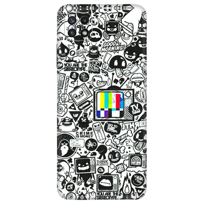 Samsung A/S Series Phone Skins (All Models) - Doodles Positive Art - 3D Embossed Finish (L-263) Samsung Galaxy A22 (5G)