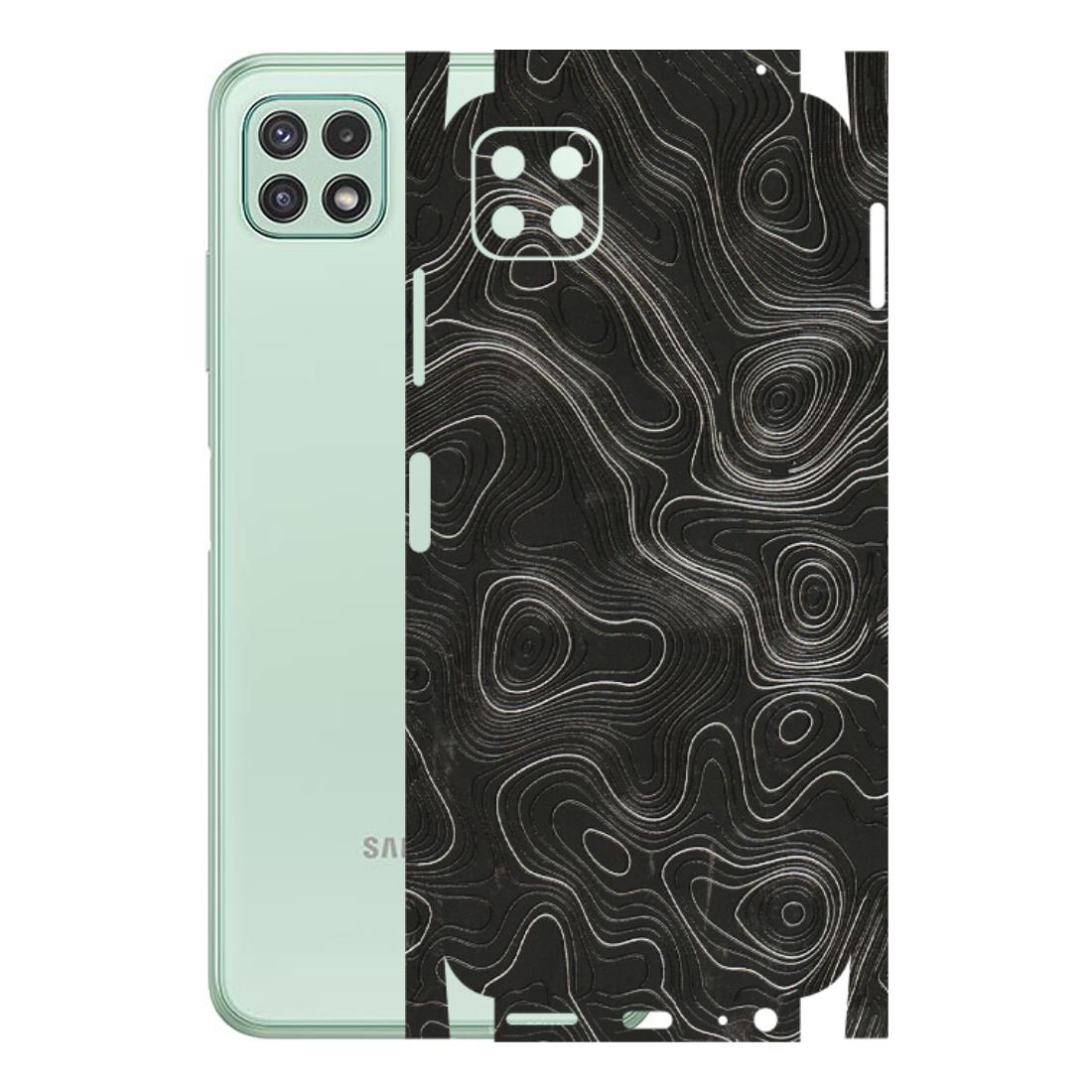 Samsung A/S Series Phone Skins (All Models) - Abstract White Line Map - 3D Embossed Finish (L-269) Samsung Galaxy A22 (5G)