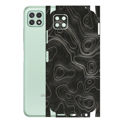 Samsung A/S Series Phone Skins (All Models) - Abstract White Line Map - 3D Embossed Finish (L-269) Samsung Galaxy A22 (5G)