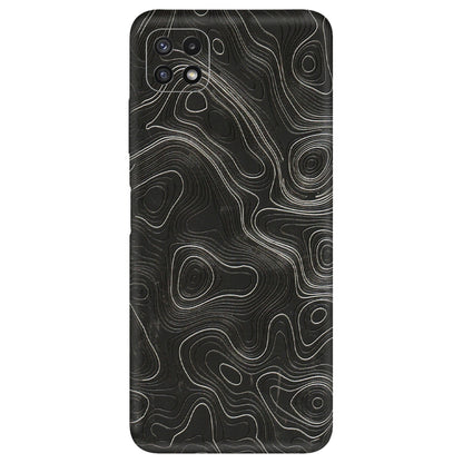 Samsung A/S Series Phone Skins (All Models) - Abstract White Line Map - 3D Embossed Finish (L-269) Samsung Galaxy A22 (5G)